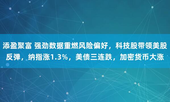 添盈聚富 强劲数据重燃风险偏好，科技股带领美股反弹，纳指涨1.3%，美债三连跌，加密货币大涨